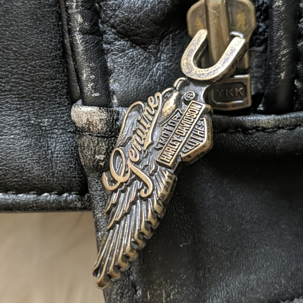 🖤AUTHENTIC 🖤 HARLEY-DAVIDSON 🖤 Leather Biker Jacket EUC - Picture 7 of 13